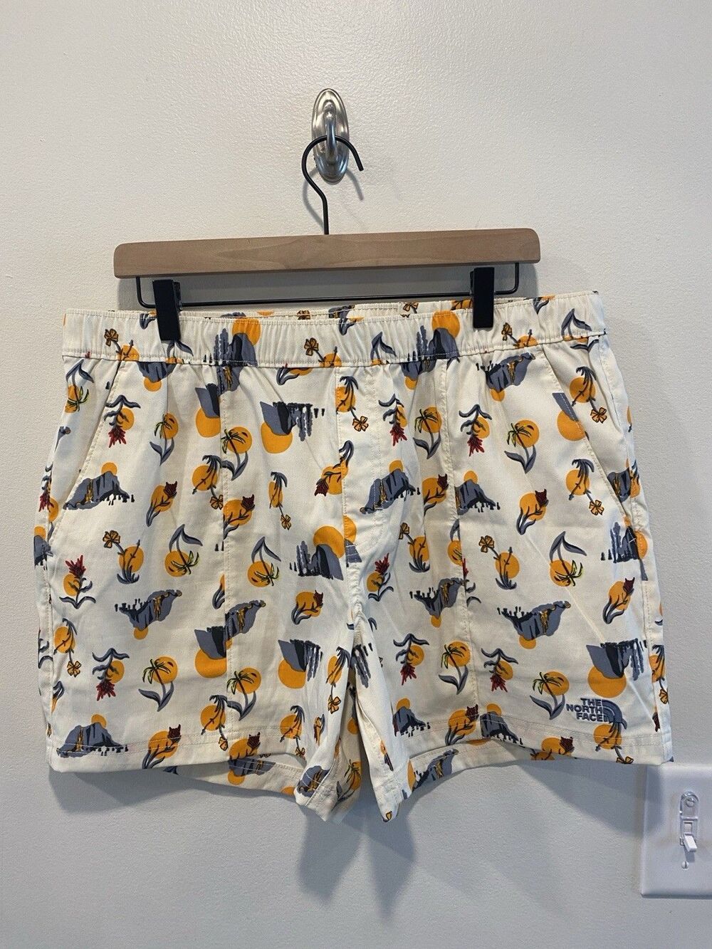 The North Face Men's Class V Pathfinder Pull On Short 5'' Size Large Sun print